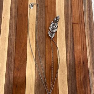 Maurice’s Rustic Silver Leaf Necklace
